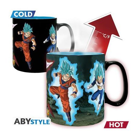 DRAGON BALL SUPER - Mug Heat Change - 460ml-SaiyansvsBlack-carboard-ABYMUGA449