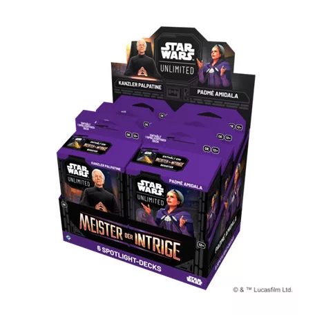 FFG - Star Wars: Unlimited - Secrets of Power Spotlight Deck Display (6 Decks) - DE-SWH0610de