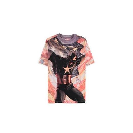 Captain America - Digital American AOP Men's Short Sleeved T-shirt - XL-TS821767CAP-XL
