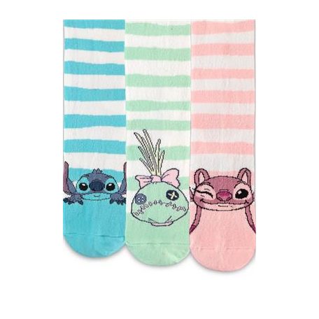 Lilo & Stitch - Female Crew Socks (3Pack) - 35/38-CR177154DNY-35/38