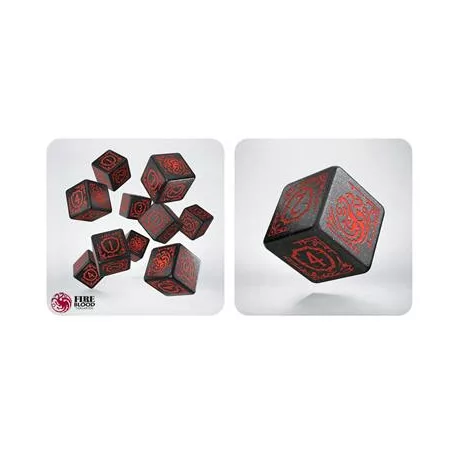 Game of Thrones. Targaryen 10xD6 Dice Set.-GOT/00190166/2025/3/B
