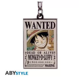 ONE PIECE - Keychain "Wanted Luffy"-ABYKEY390