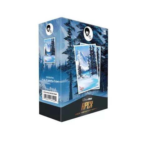 UP - Bob Ross - Winter Paradise 105ct APEX Deck Protector Sleeves for Tabletop Gaming-16522