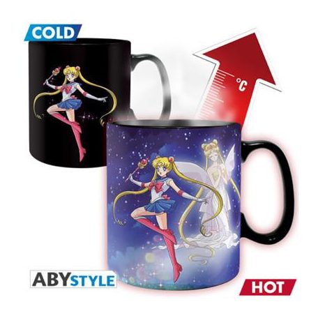 SAILOR MOON - Mug Heat Change- 460ml- Sailor & Chibi- cardboard-ABYMUGA629