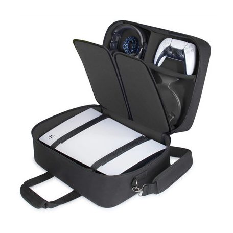 USA GEAR S23 Adjustable Case - Compatible with Playstation 5 and PS5 Digital Edition Black-GRSLS23110BKEW