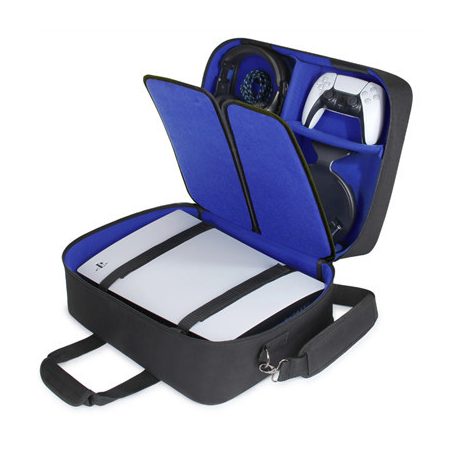 USA GEAR S23 Adjustable Case - Compatible with Playstation 5 and PS5 Digital Edition BLue-GRSLS23110BLEW