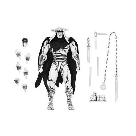 TMNT (Mirage Comics) - 7" Scale Action Figure - Foot Assassin Black and White-NE54542-01