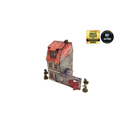 WW2 Normandy Townhouse 1 Prepainted [28mm/1:56]-H00125