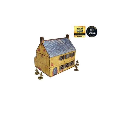 WW2 Normandy Townhouse 2 Prepainted [28mm/1:56]-H00126