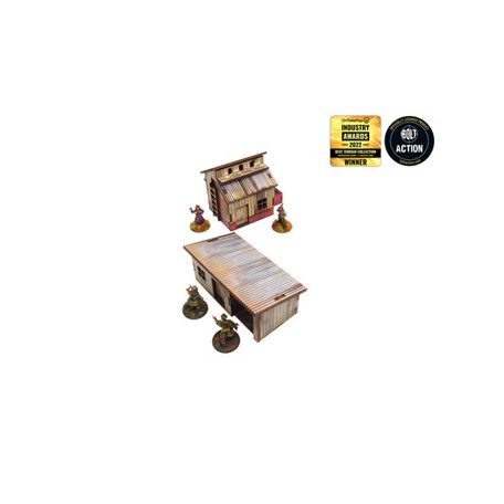 WW2 Normandy Small Sheds w. Dovecote Prepainted [28mm/1:56]-H00129