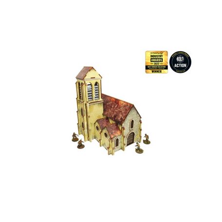 WW2 Normandy Church Prepainted [28mm/1:56]-H00132