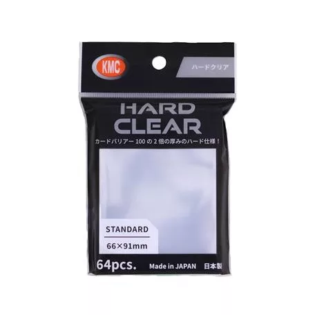 KMC Standard Sleeves - Hard Clear (64 Sleeves)-