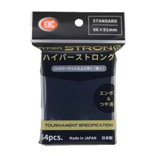KMC Standard Sleeves - Hyper Strong Black (64 Sleeves)-