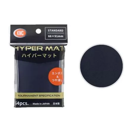 KMC Standard Sleeves - Hyper MAT Black (64 Sleeves)-