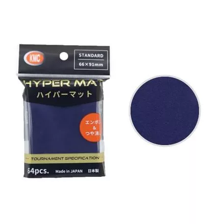 KMC Standard Sleeves - Hyper MAT Blue (64 Sleeves)-