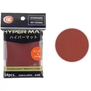 KMC Standard Sleeves - Hyper MAT Red (64 Sleeves)-
