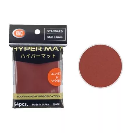 KMC Standard Sleeves - Hyper MAT Red (64 Sleeves)-