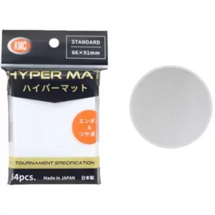 KMC Standard Sleeves - Hyper MAT White (64 Sleeves)-