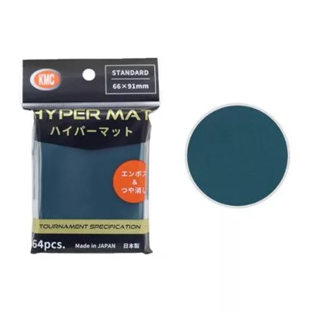 KMC Standard Sleeves - Hyper MAT Green (64 Sleeves)-
