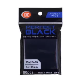 KMC Standard Sleeves - Perfect Black (80 Sleeves)-