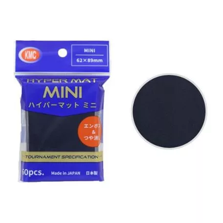 KMC Small Sleeves - Hyper MAT mini Black (60 Sleeves)-