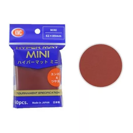 KMC Small Sleeves - Hyper MAT mini Red (60 Sleeves)-