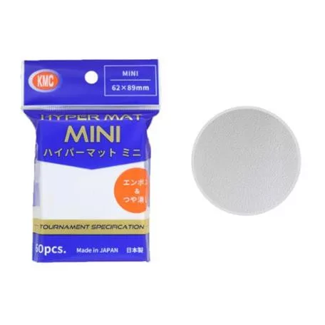 KMC Small Sleeves - Hyper MAT mini White (60 Sleeves)-