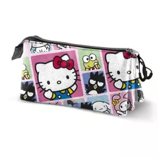 HELLO KITTY Triple Pencil Case Panels-08718