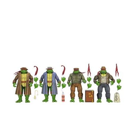 TMNT (Mirage Comics) - 7” Scale Action Figure - Gangster Turtles 4 Pack-NE54510-01