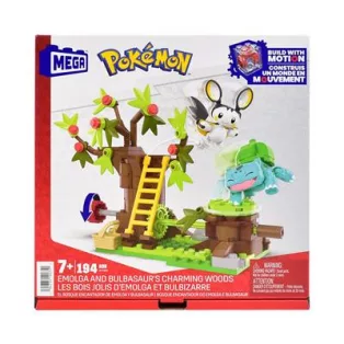 Mega Pokemon Emolga & Bulbasaur Charming Woods-HTH69