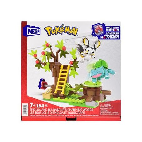 Mega Pokemon Emolga & Bulbasaur Charming Woods-HTH69