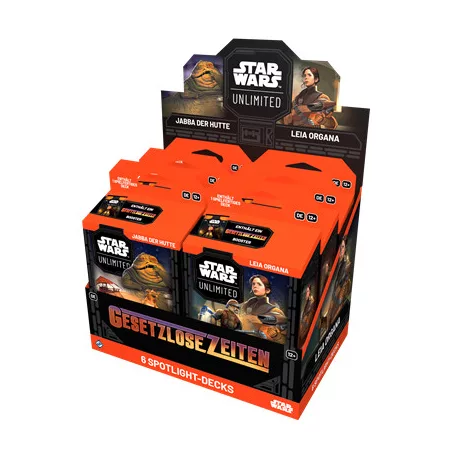 FFG - Star Wars: Unlimited - A Lawless Time Spotlight Deck Display (6 Decks) - DE-SWH0710de