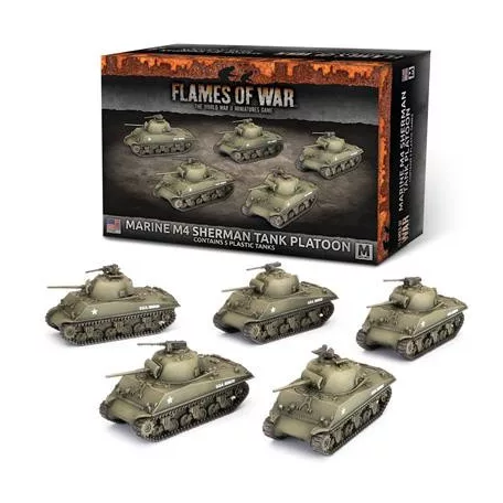 Marine M4 Sherman Platoon (x5 Plastic) - EN-UBX99