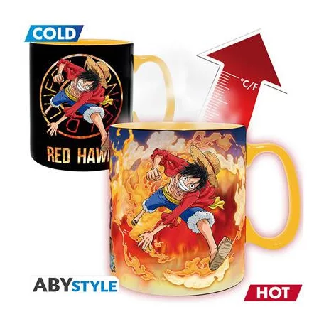 ONE PIECE - Mug Heat Change - 460 ml - Luffy & Sabo-cardboard box-ABYMUGA445