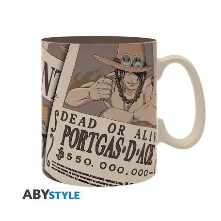 ONE PIECE - Mug - 460ml - Wanted Ace - cardboard box-ABYMUGA455