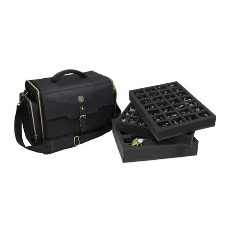 ENHANCE Wide Base Miniature Figure Vault - Case for 58 Minis + Custom Foam Tray-ENTTCFM110BKEW