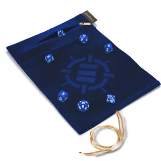 ENHANCE Roll on a Scroll™ Dice Rolling Mat & 7pc Acrylic Dice Set Blue-ENTTDRS100BLEW