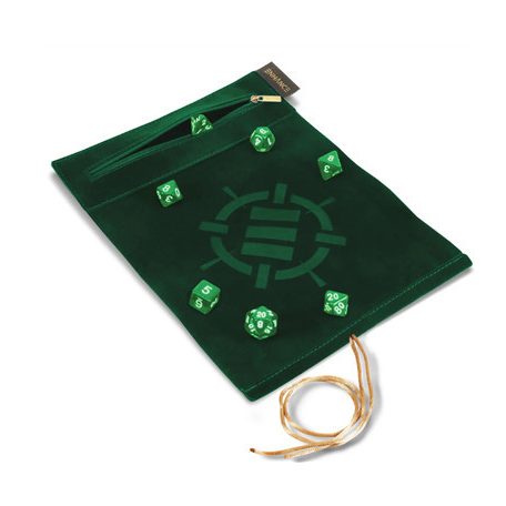ENHANCE Roll on a Scroll™ Dice Rolling Mat & 7pc Acrylic Dice Set Green-ENTTDRS100GNEW