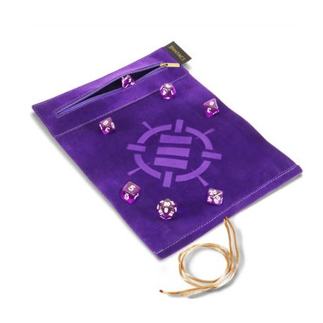 ENHANCE Roll on a Scroll™ Dice Rolling Mat & 7pc Acrylic Dice Set Purple-ENTTDRS100PREW