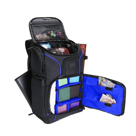 USA Gear Magic the Gathering Backpack with Customizable Interior (Blue)-GRSLS17608BLEW