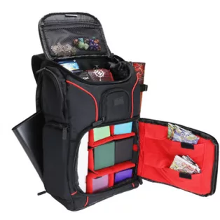 USA Gear Magic the Gathering Backpack with Customizable Interior (Red)-GRSLS17608RDEW