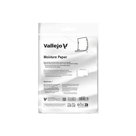 Vallejo - Wet Palette Accesories - 30 Sheets of moisture paper (225 x 145 mm) 60gr-B90003
