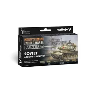 Vallejo - Model Color / WWII / 6 colors set - Soviet Armour & Infantry 18 ml-70202