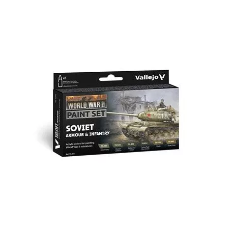 Vallejo - Model Color / WWII / 6 colors set - Soviet Armour & Infantry 18 ml-70202