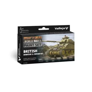 Vallejo - Model Color / WWII / 6 colors set - British Armour & Infantry 18 ml-70204