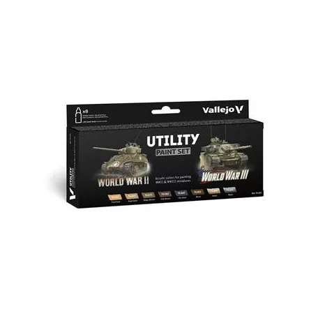 Vallejo - Model Color / WWII / 8 colors set - Utility Paint Set WWII & WWIII 18 ml-70201