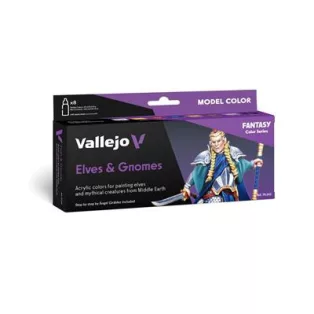 Vallejo - Model Color / Fantasy / 8 colors set - Elves & Gnomes by Angel Giraldez 18 ml-70242