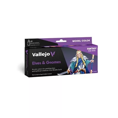 Vallejo - Model Color / Fantasy / 8 colors set - Elves & Gnomes by Angel Giraldez 18 ml-70242