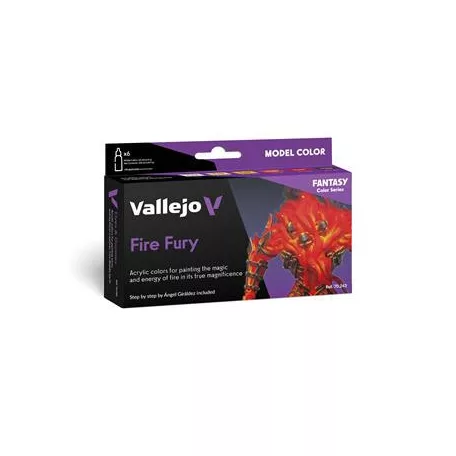 Vallejo - Model Color / Fantasy / 6 colors set - Fire Fury by Angel Giraldez 18 ml-70243