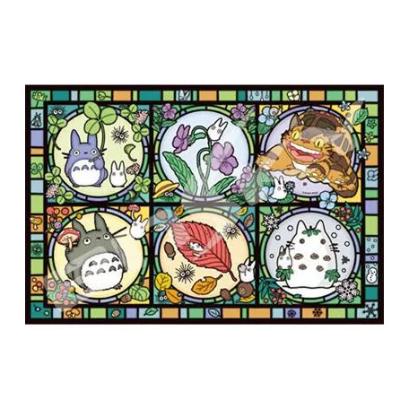 My Neighbor Totoro - Stained glass Puzzle 1000P All seasons-ENSKY-19923